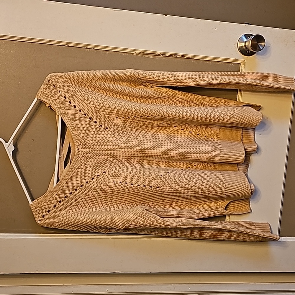 Moral Fiber sweater, XL, pink in color